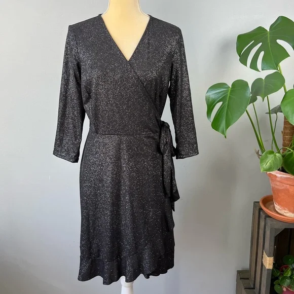 Tiana B. | Dresses | Tiana B Silver Glitter Ruffle Wrap Dress | Poshmark Tiana B. | Dresses | Tiana B Silver Glitter Ruffle Wrap Dress | Poshmark